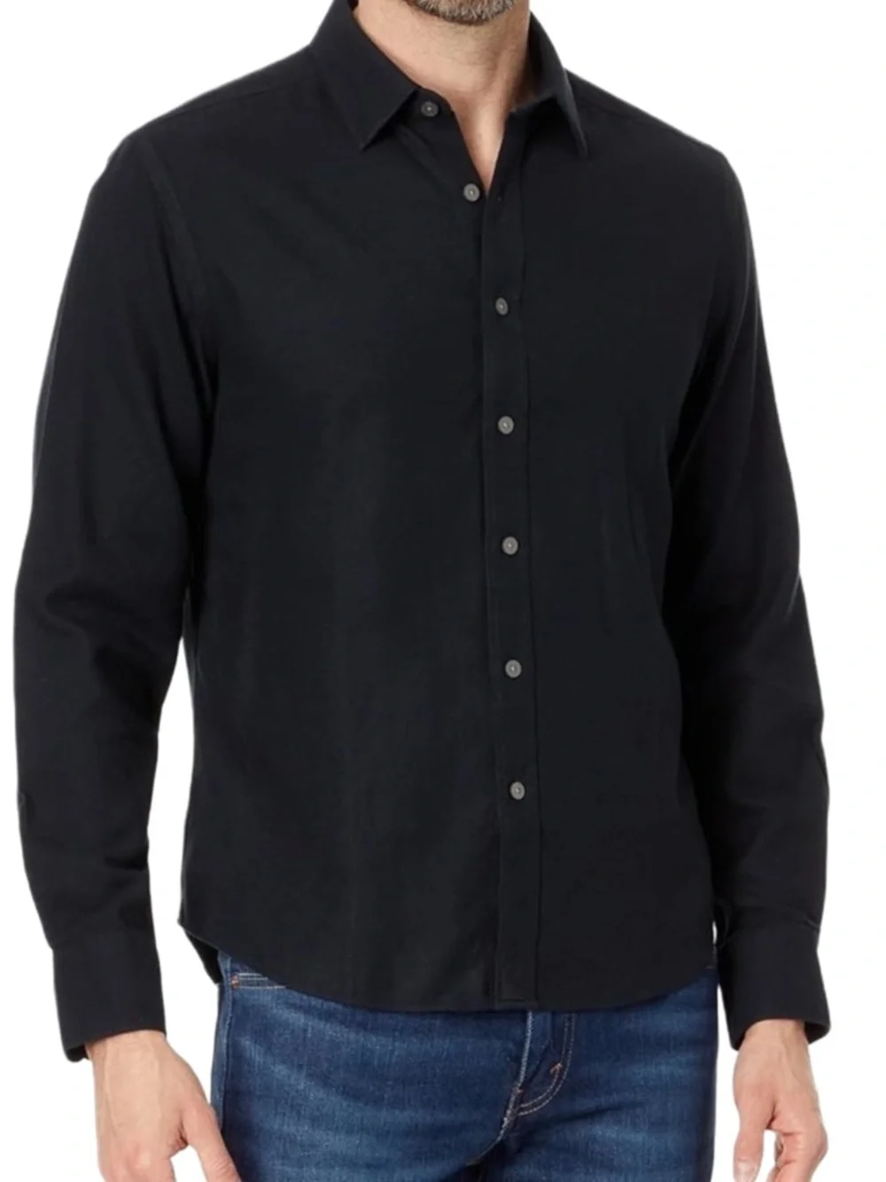 UNTUCKit Veneto WF Shirt Mens Medium Black Long Sleeve Button Down Regular Fit - Picture 4 of 6